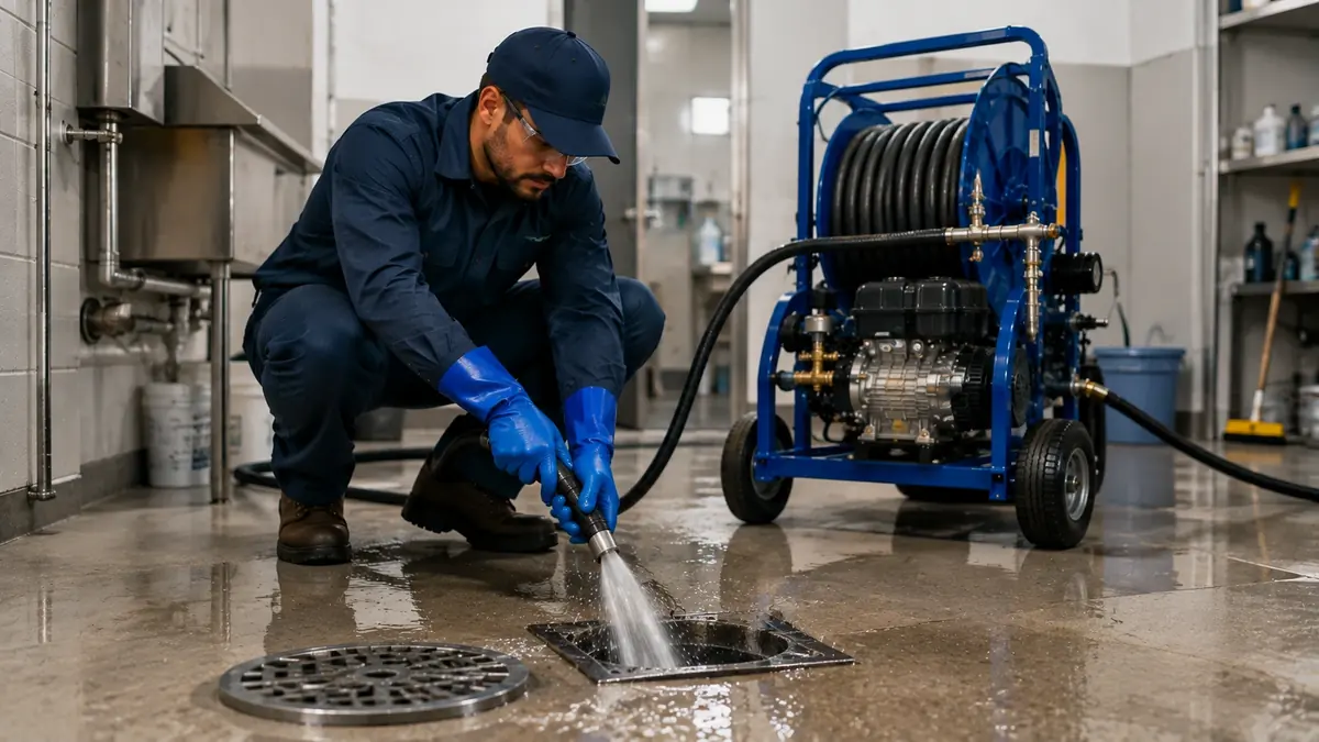 Floor Drain Hydro Jet Cleaning in Chatsworth