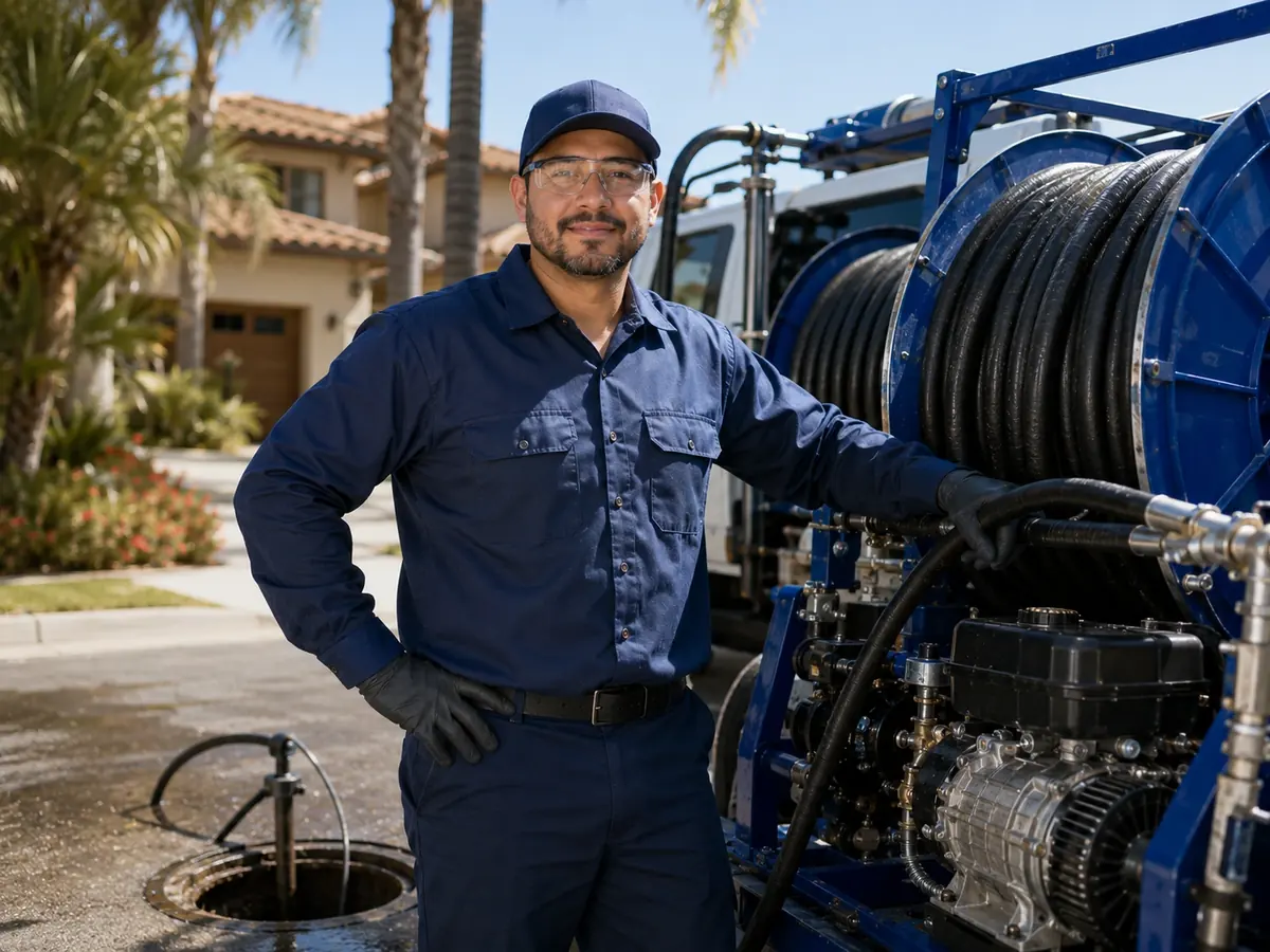 Hydro jet sewer cleaning in Chatsworth