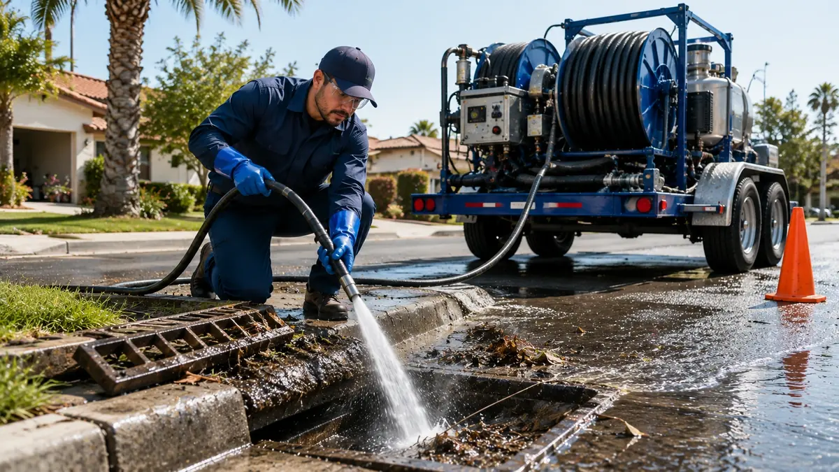 Storm Drain Hydro Jet Cleaning in Chatsworth