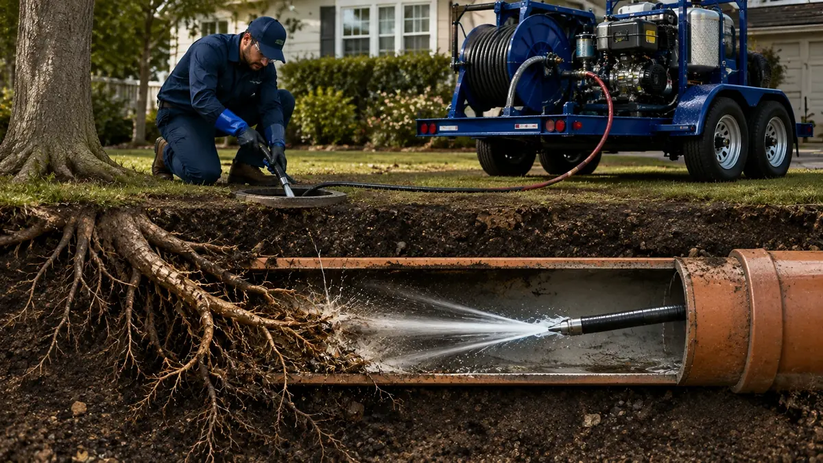 Tree Root Removal with Hydro Jetting in Chatsworth